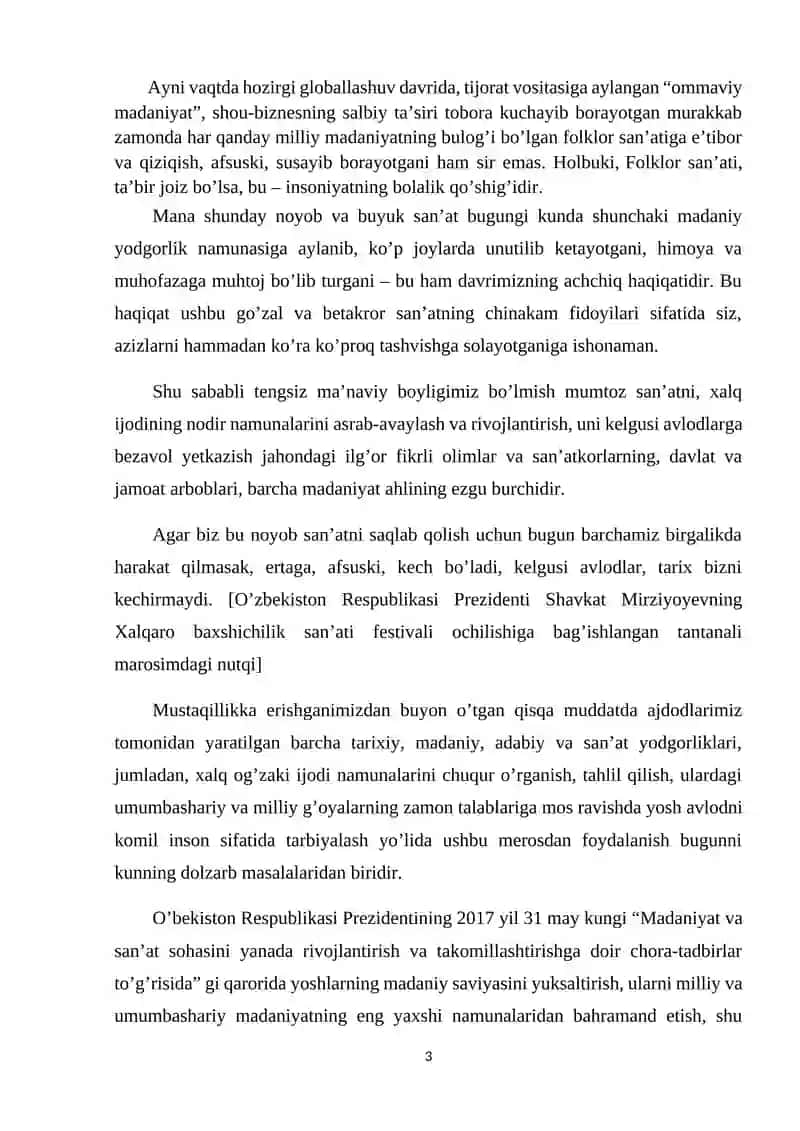 O’ZBEK XALQINING SHAKLLANISHI DAVRIDA MUSIQIY MADANIYATI 3