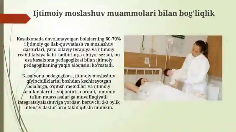 Gospital pedagogika fanining maxsus pedagogika boshqa yoʻnalishlari bilan bogʻliqligi 3
