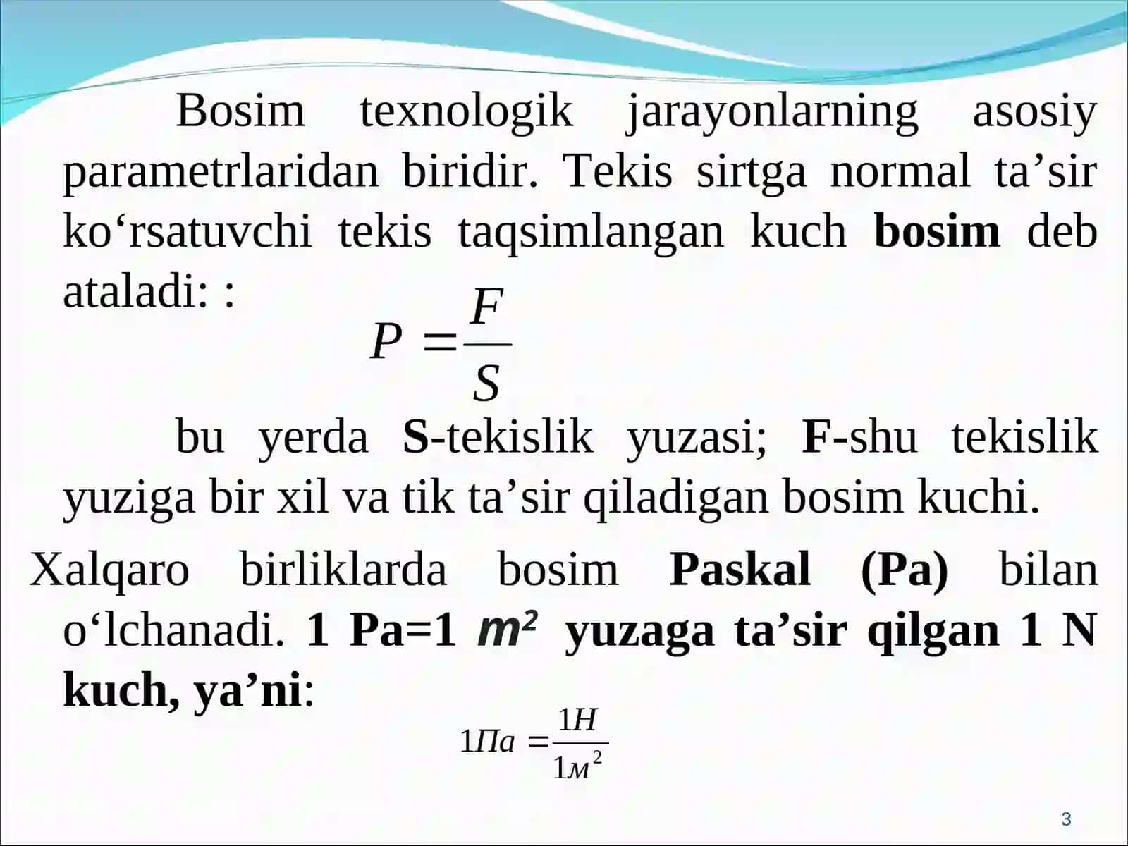 BOSIMNI O‘LCHASH VA NAZORAT QILISH 3