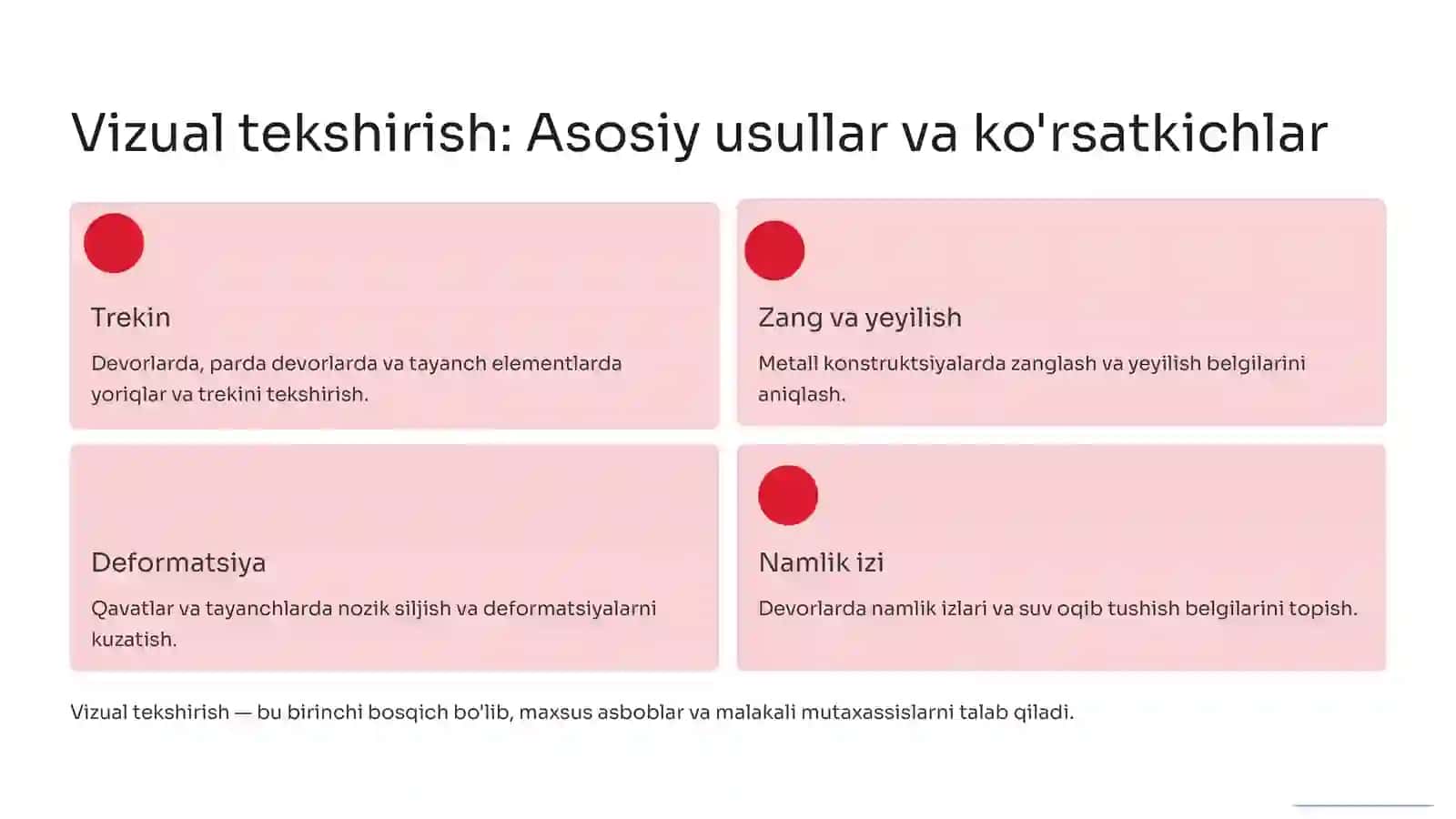 Bino va inshootlarning jismoniy yemirilishini aniqlash usullari 3