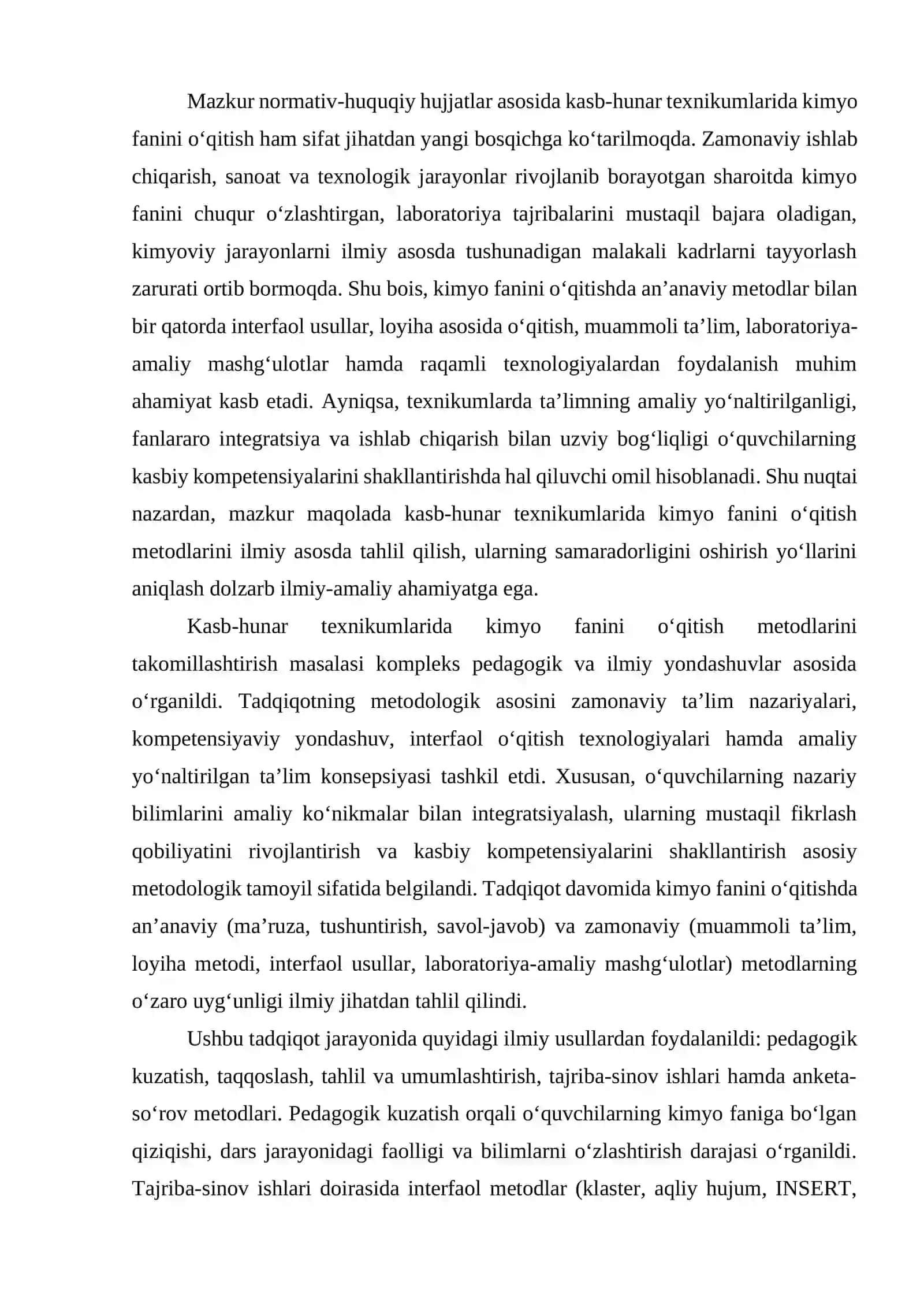 KASB-HUNAR TEXNIKUMLARIDA KIMYO FANINI O‘QITISH METODLARI 3
