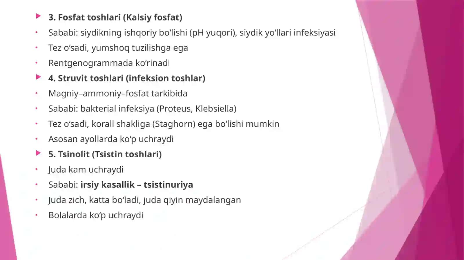 Buyrakda urat toshlarini hosil bo'lishi va uni davolash 3