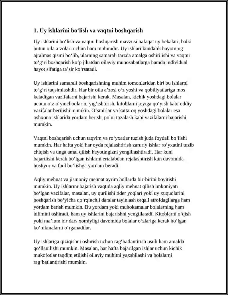 HOUSEWORK | SCHOOL SUBJECTS | TRANSPORT 3