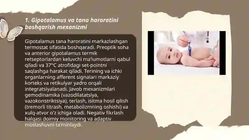 Gipotalamus va tana haroratini boshqarish mexanizmi 3