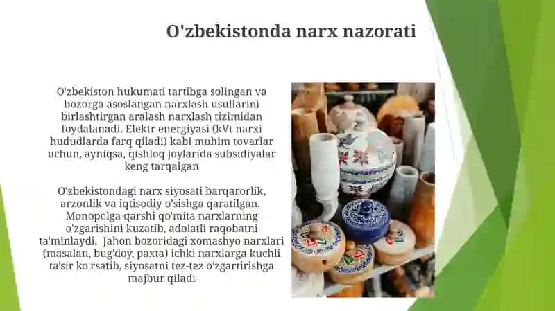 O'zbekistonda narx va narxni belgilash siyosati 3
