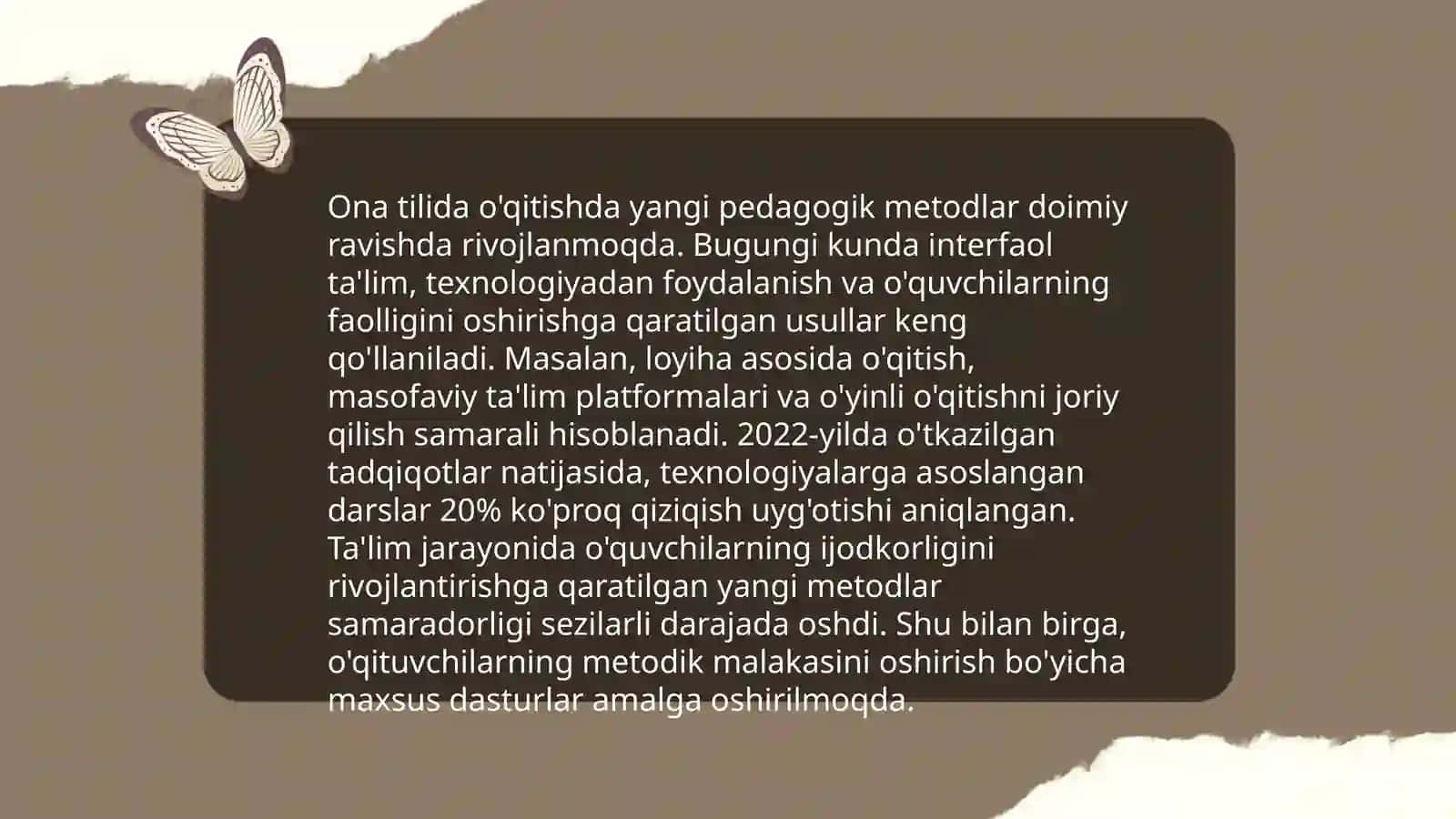 Ona tilida òqitishda pedagogik innovatsiyalar.Pedagogik innovatsiyalarning yuzaga kelishi tasnifi 3