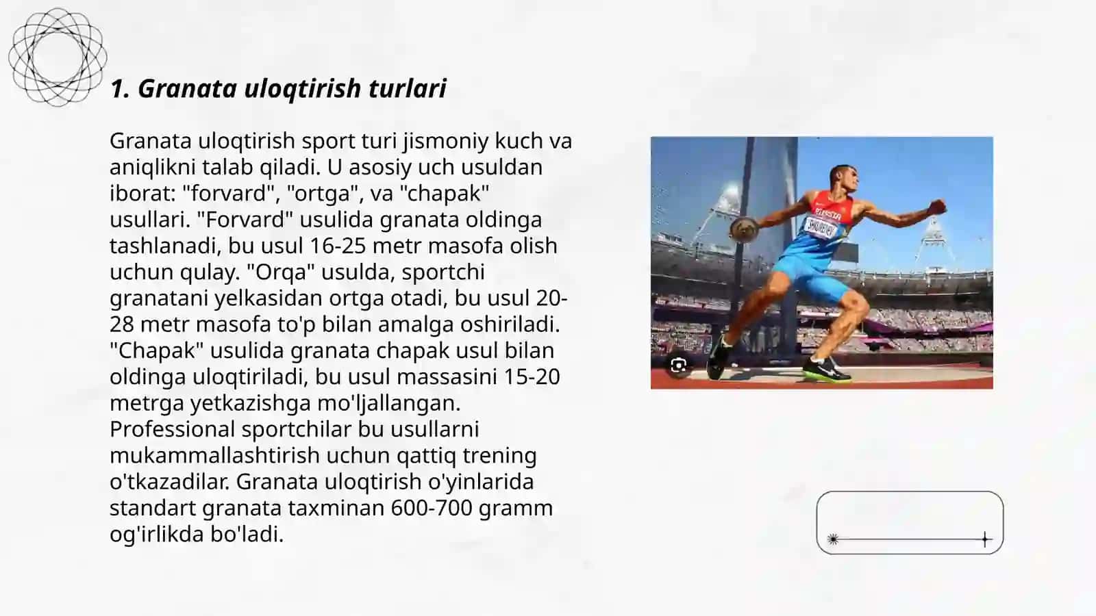 Granata uloqtirish turlari 3