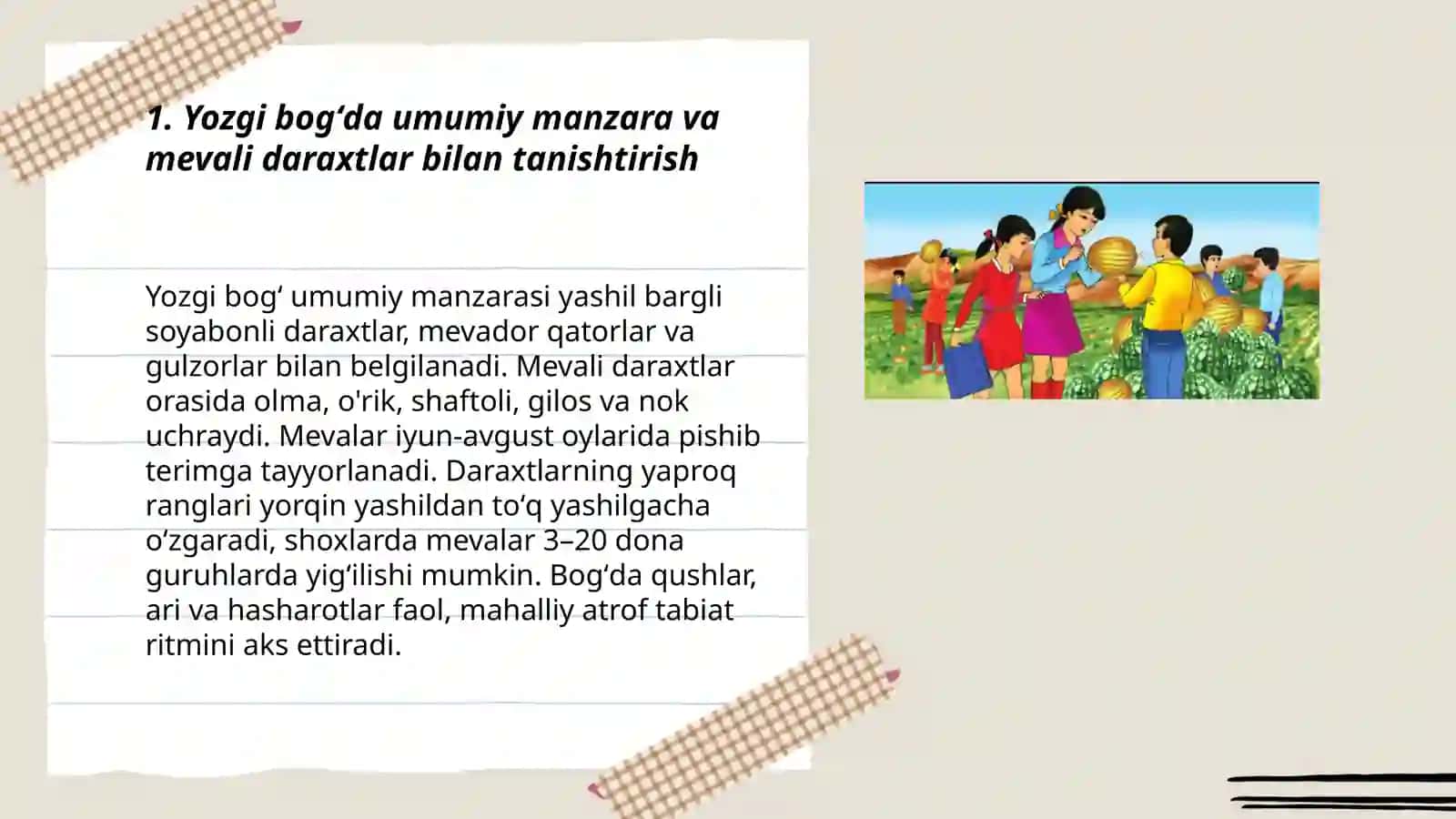 Mevalar Bilan Tanishish 3