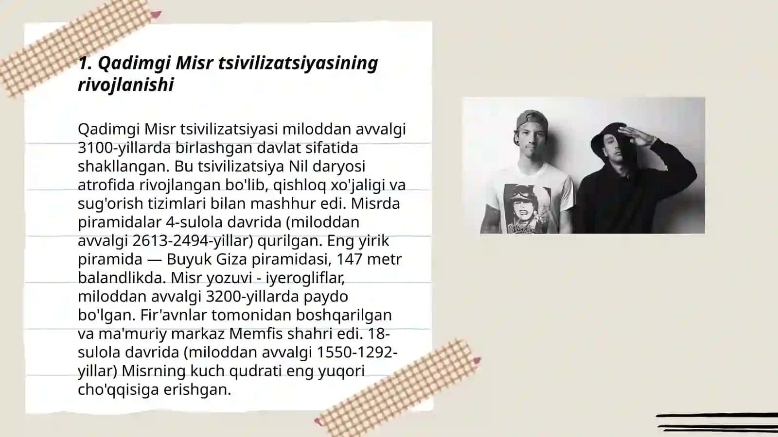 Qadimgi Misr tsivilizatsiyasining rivojlanishi 3