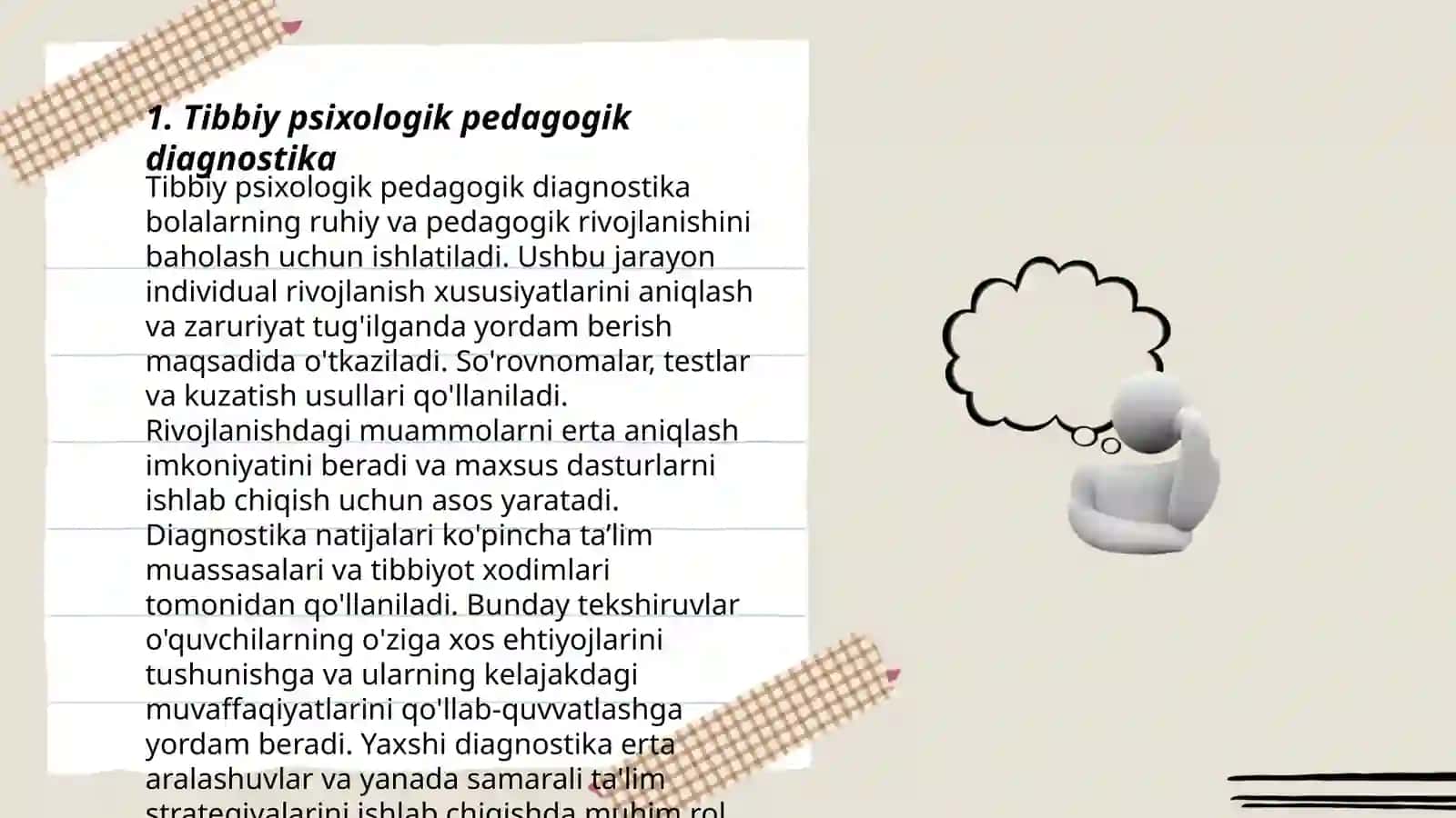 Tibbiy Psixologik Pedagogik kasallikning xulosalarini kuzatishdagi dalillar bilan isbotlash 3