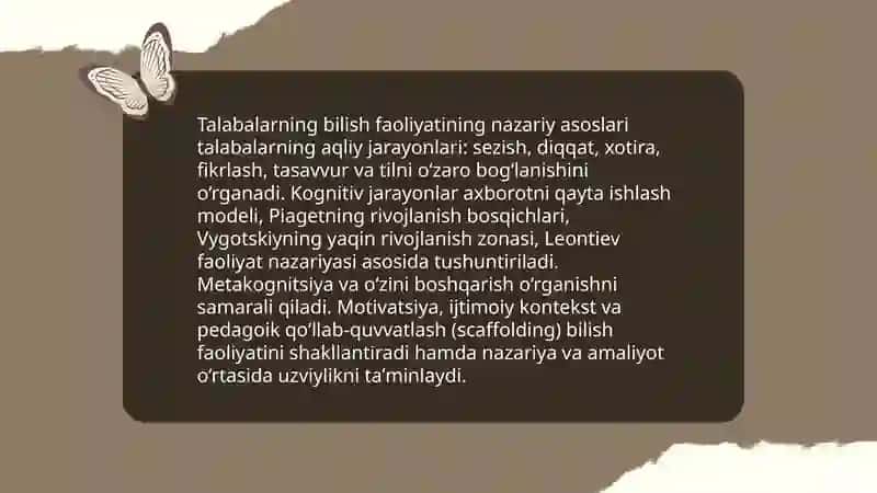 Talabalarning bilish faoliyati va uning tuzilishi 3