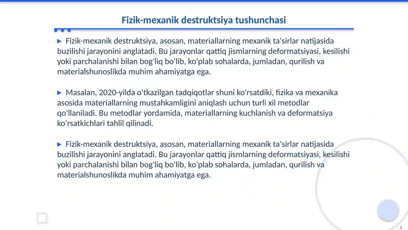 Fizik-mexanik destruktsiya va biologik destruktsiya 3