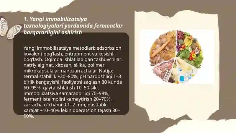 Oziq ovqat sanoatida fermentlar ishlatish bòyicha yangi texnalogik taklifi 3