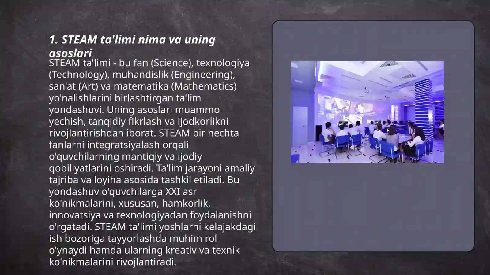 STEAM texnologiyasidan foydalanish va tahlil qilish 3
