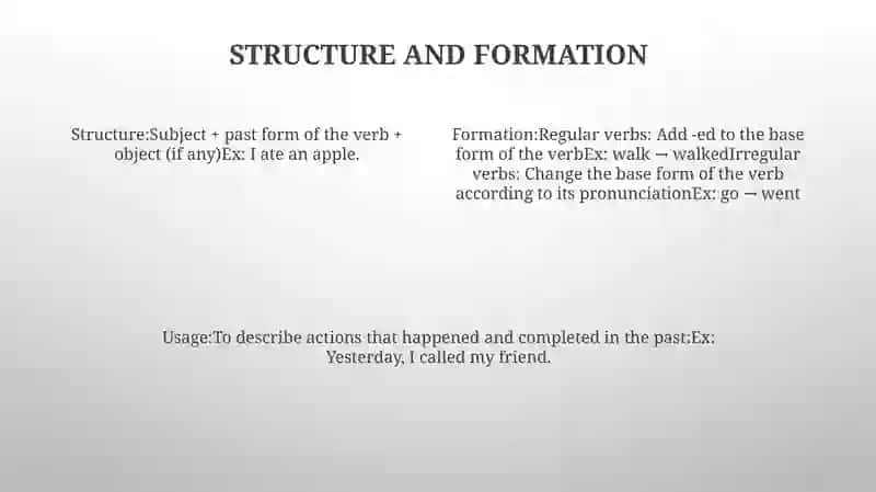 Past Simple 3