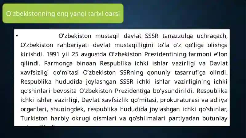 O`zbekistonningo`zigaxosistiqlolvataraqqiyotyo`li 3