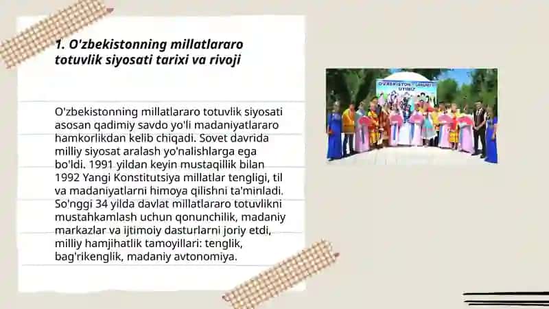 O'zbekistonning millatlararo totuvlik siyosati tarixi va rivoji 3