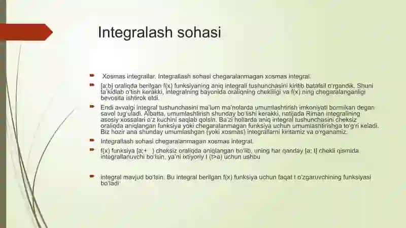Xosmas Integrallar 3