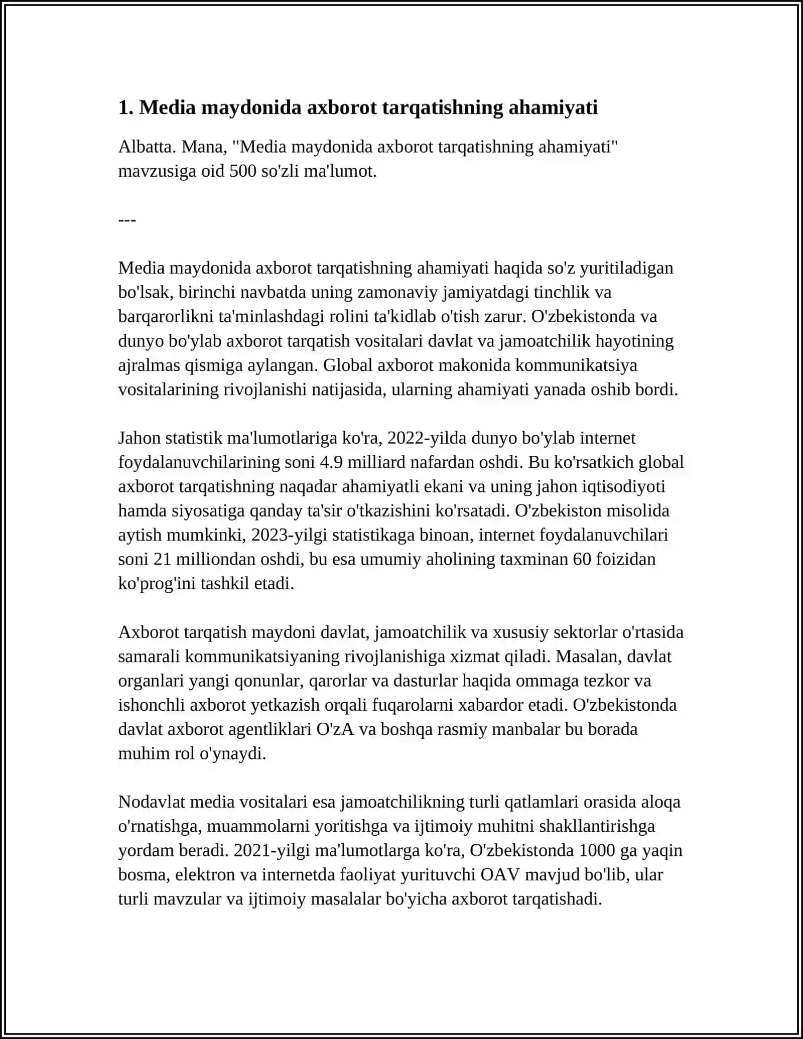 MEDIA MAYDONIDA AXBOROT TARQATSH MADANIYATI 3