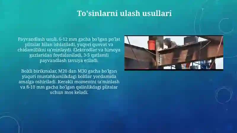 Tòsnlarning ozaro biriktirish usullari,tosinlar panjarasi yiģma tosinlarning ustvorligi 3