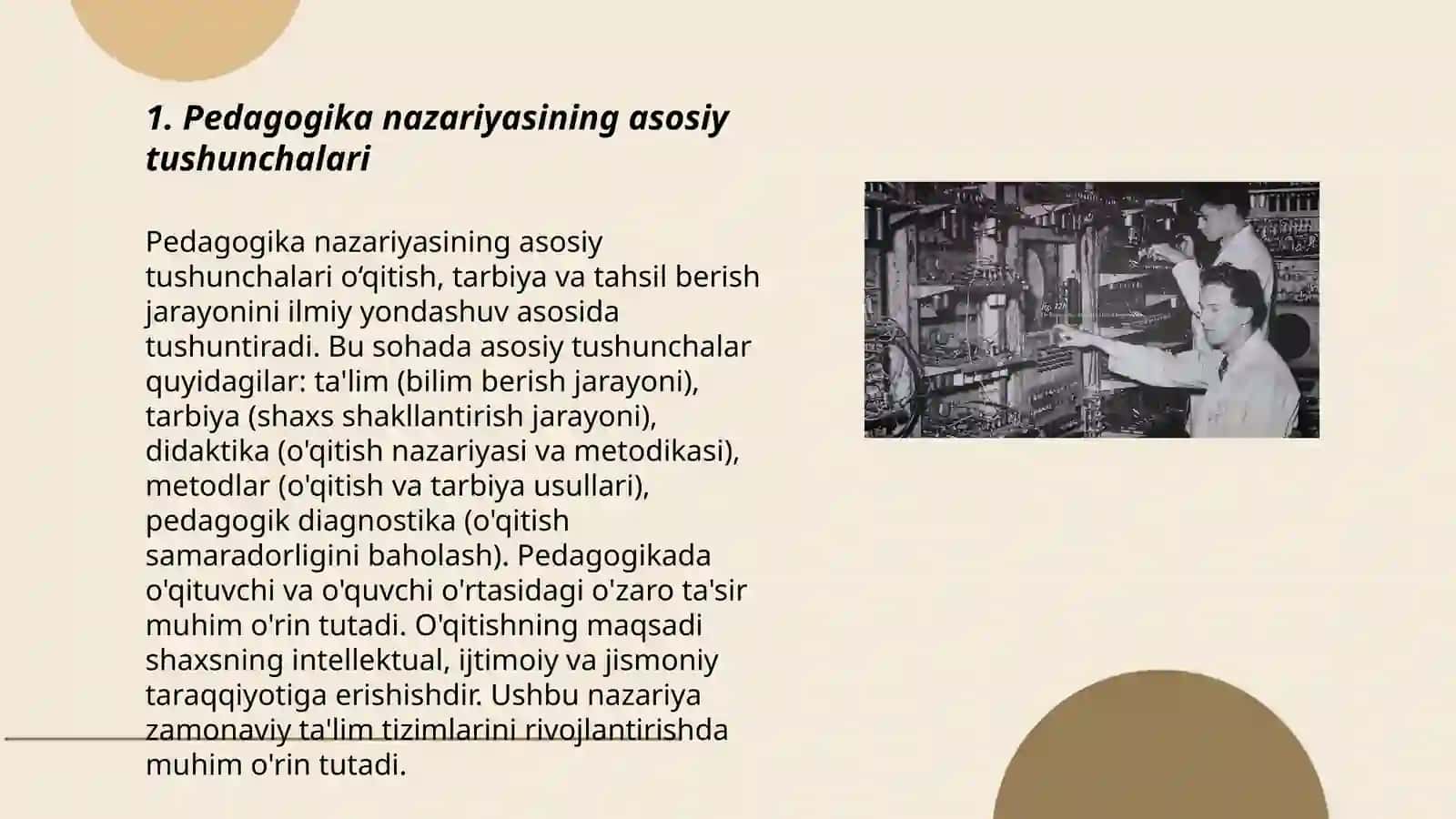 Pedagogika nazariyasi fanining mazmuni va mohiyati, predmeti Abdunabiyeva Zarnigor 3
