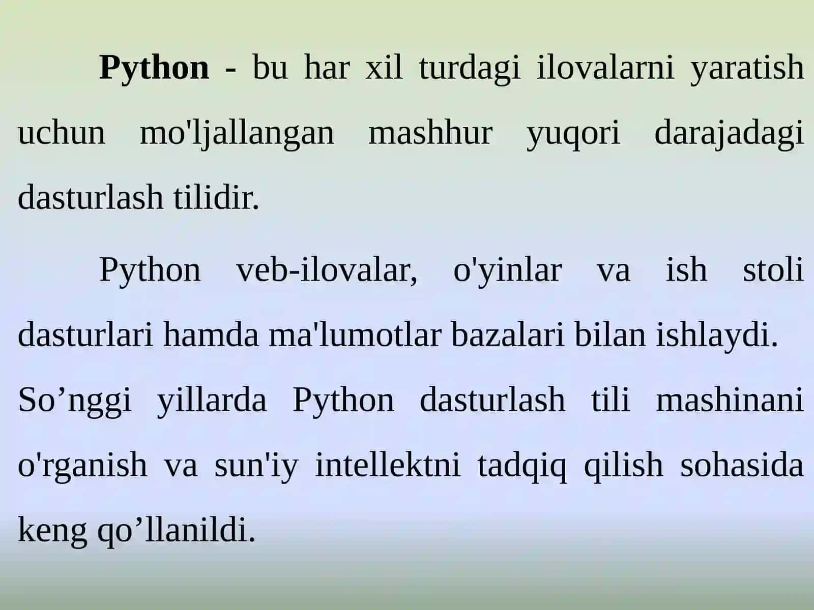 Pythondasturlashtili 3