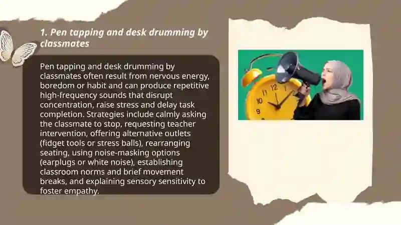 Pen Tapping and Desk Drumming by Classmates 3