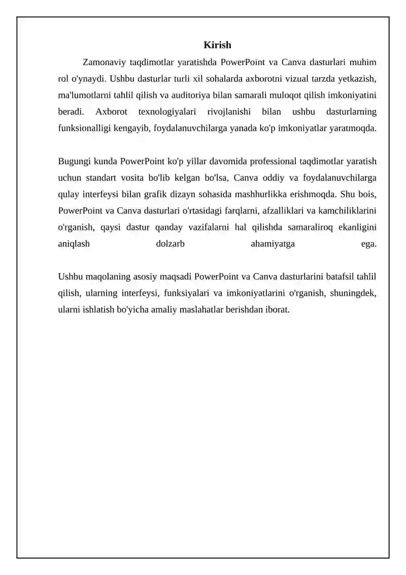 PowerPoint va Canva: Asosiy tushunchalar va imkoniyatlar 3