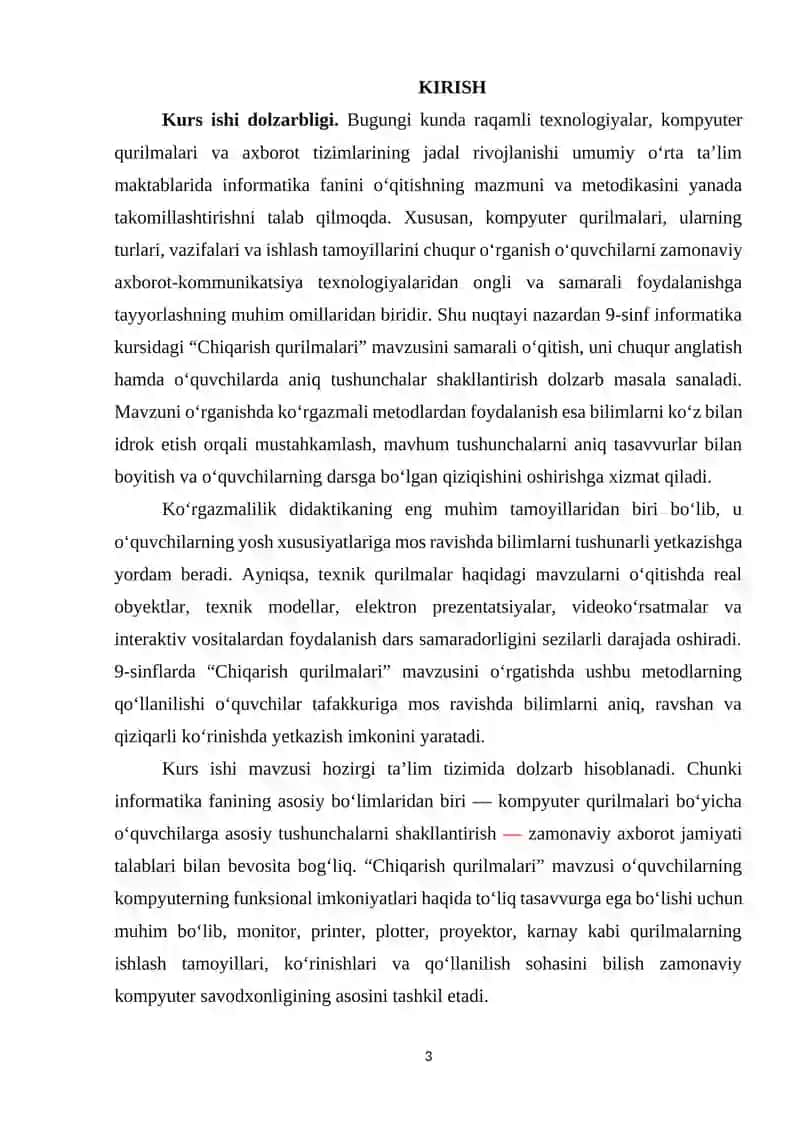 Chiqarish qurilmalarini mavzusini oʻrgatishda koʻrgazmali metodlardan foydalanish 3
