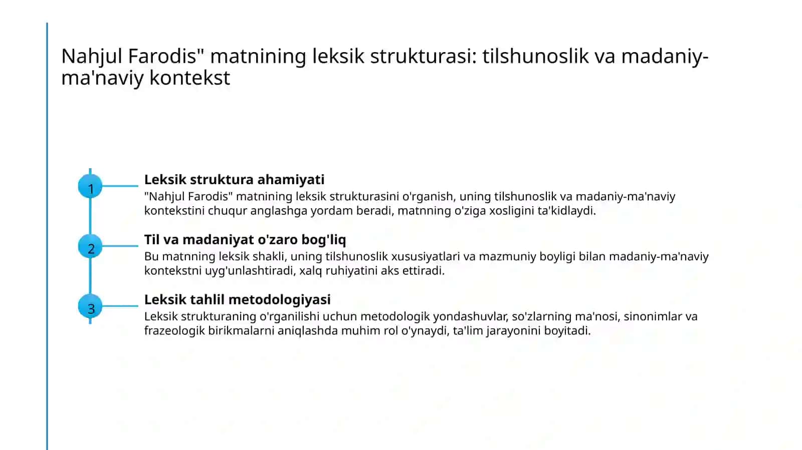 "Nahjul Farodis" matnining leksik strukturasi va uning madaniy-ma'naviy ahamiyati 3