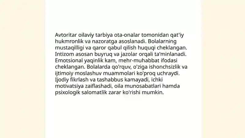 Oilaviy tarbiya turlari va ularning xususiyatlari 3