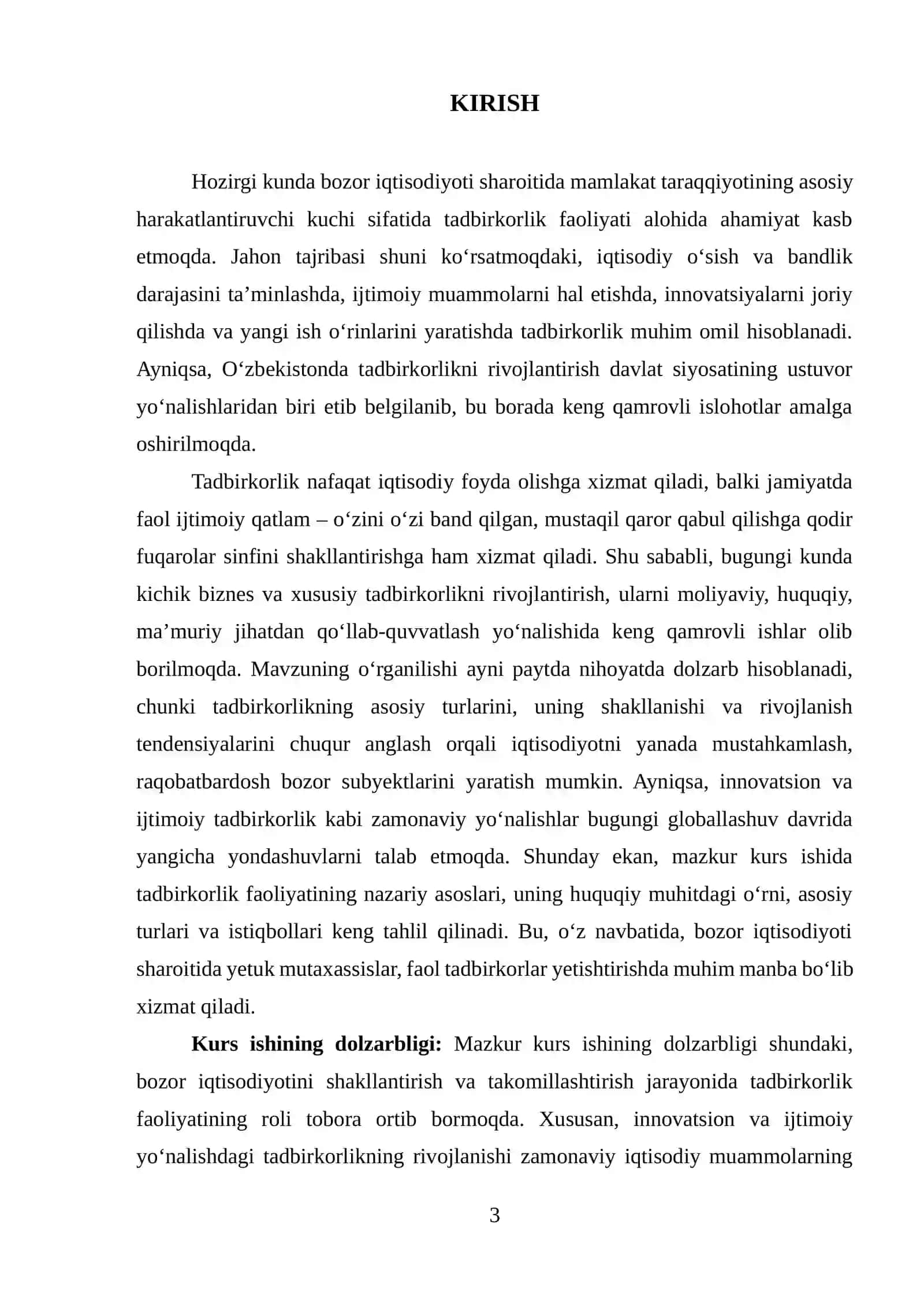 KREATIV IQTISOD FANIDAN TAYYORLAGAN KURS ISHI 3