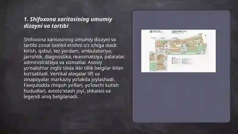 Create hospital map with English directions 3