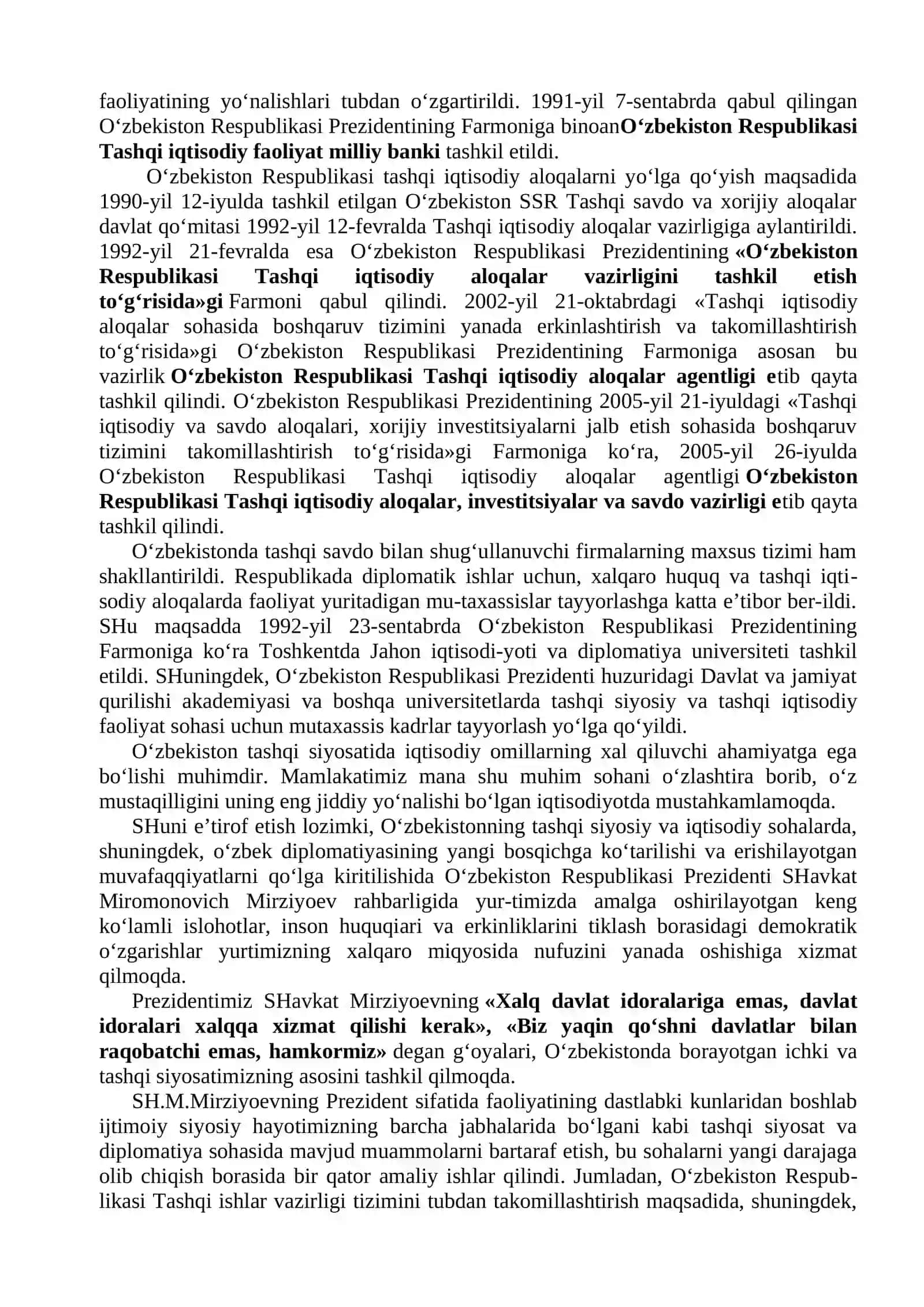 Mustaqil O‘zbekistonning tinchliksevar tashqi siyosati va jahon hamjamiyatiga qo‘shilishi 3