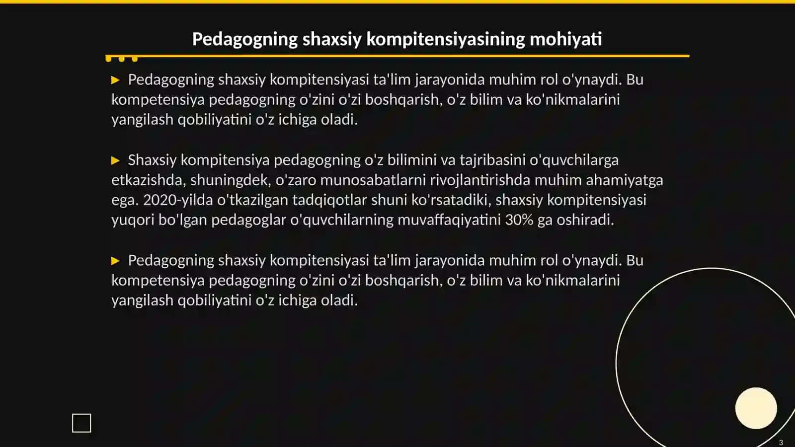 Pedagogning shaxsiy kompitensiyasi 3