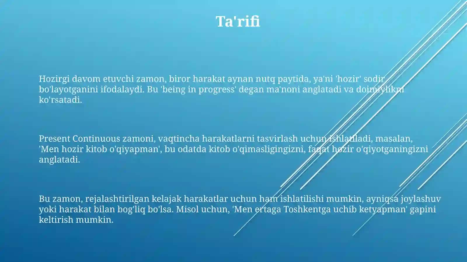 Present continuous tense 3