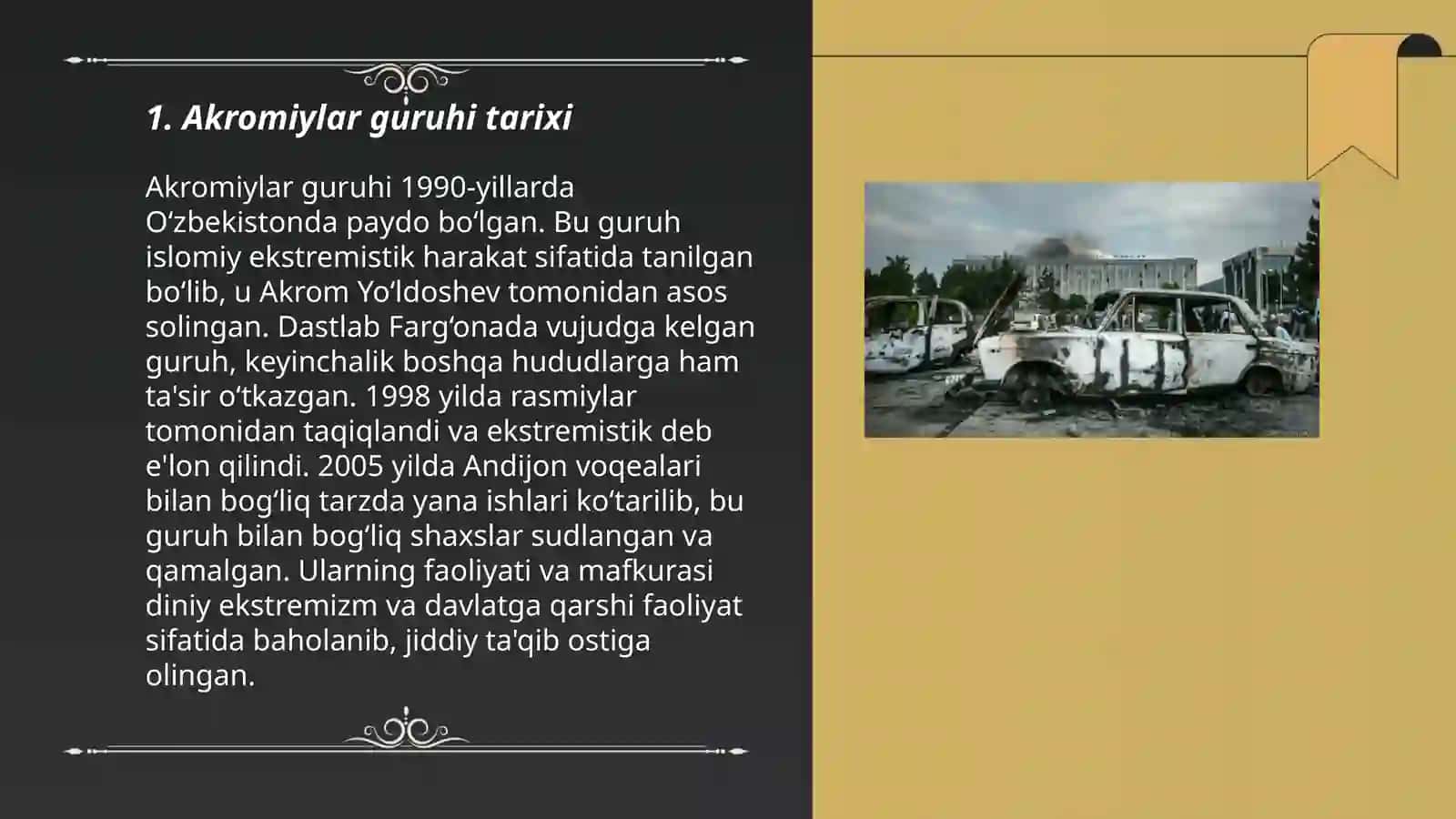 Akromiylar guruhi kelib chiqishi va maqsadi 3
