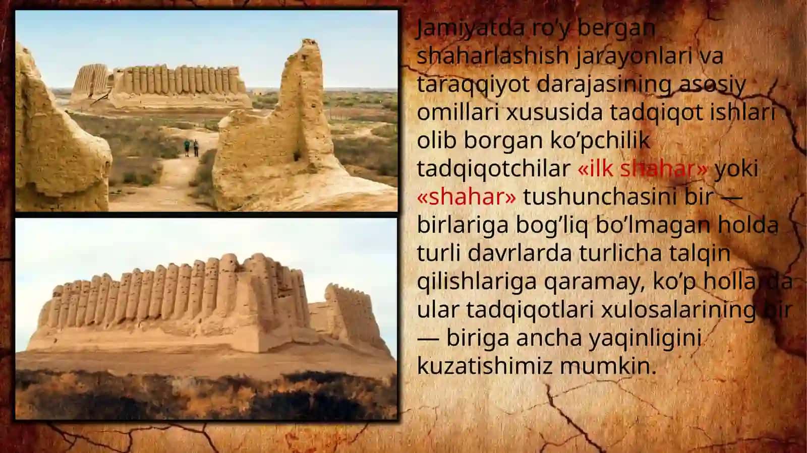 O‘RTA OSIYODA BINOKORLIKNING RIVOJLANISHI VA ILK SHAHARLARINING TARIXIY TOPOGRAFIYASI 3