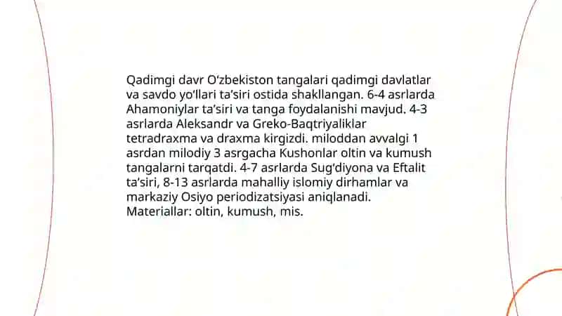 Qadimgi davr Òzbekiston tangalari 3
