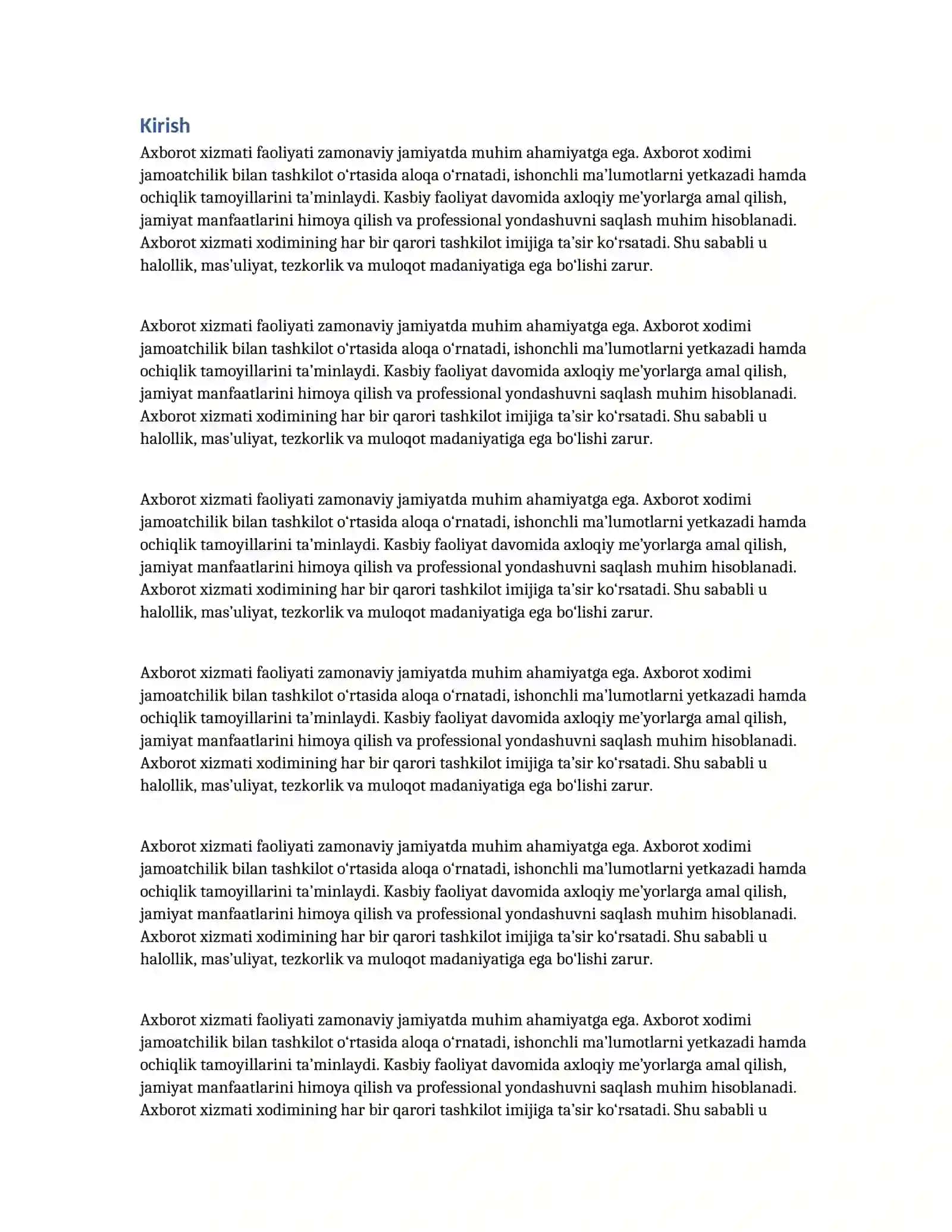 Axborot xizmati xodimining axloqiy fazilatlari 3