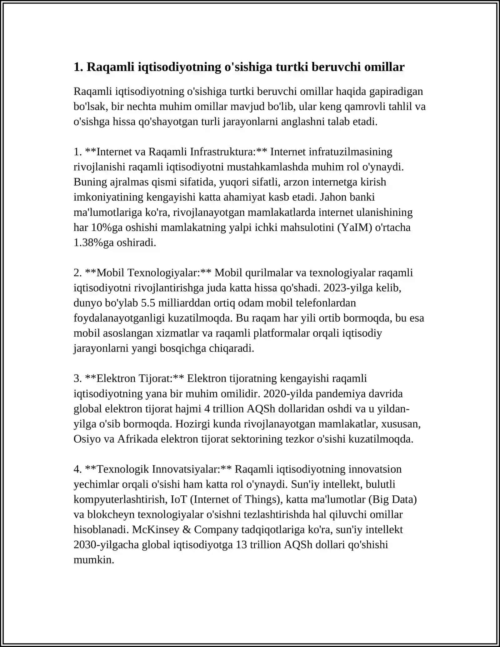 O'ZBEKISTONDA BIZNESNI RAQAMLASHTIRISHNING RIVOJLANISH TENDENSIYALARI 3