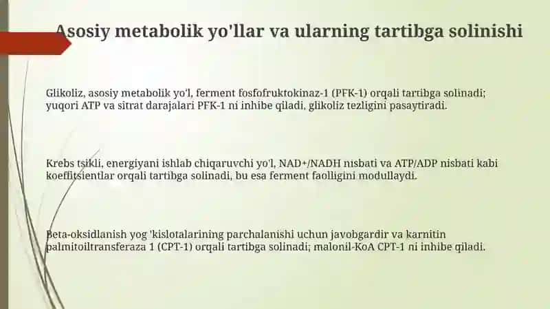 Energiya almashnuvining boshqarilishi 3