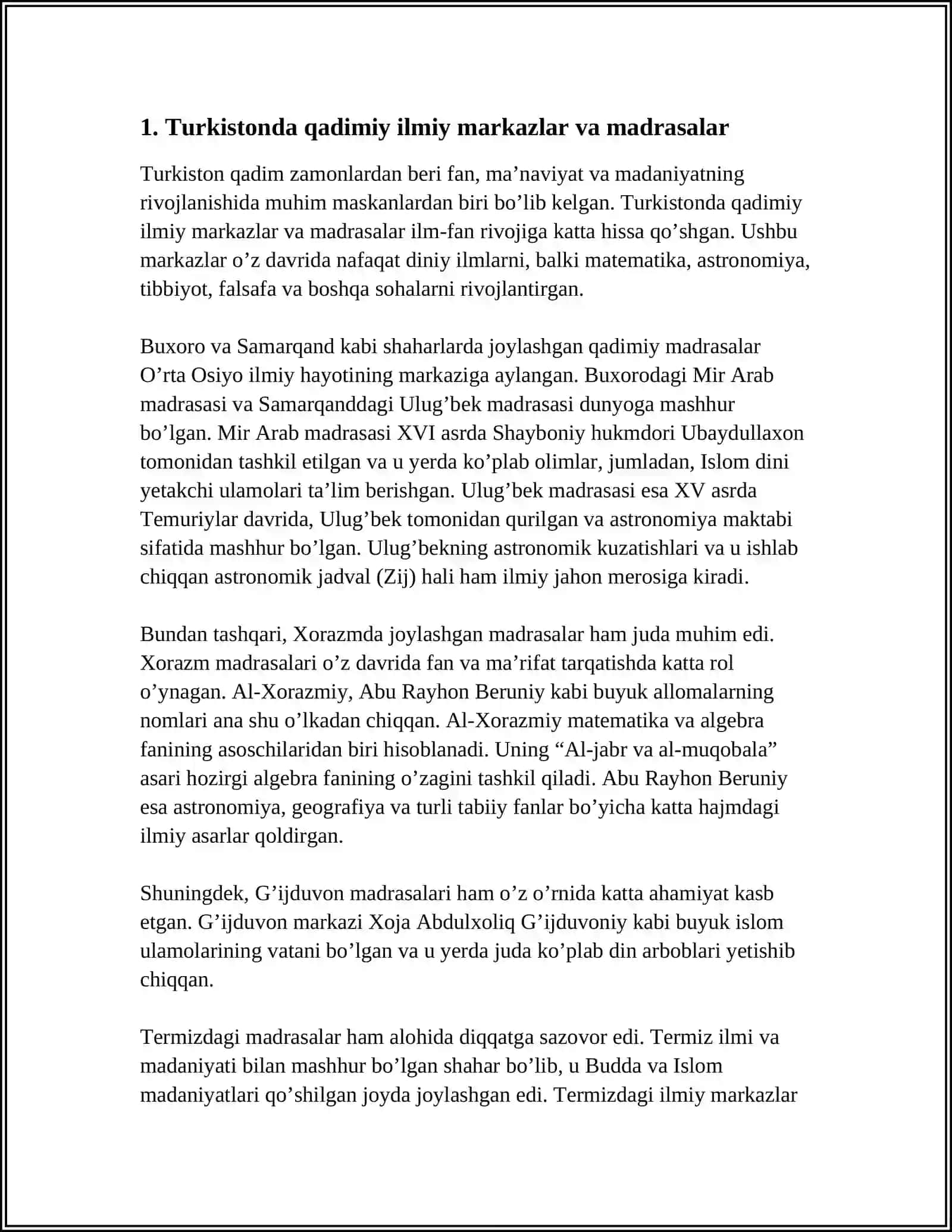 TURKISTONDA ILIM- FAN VA MA’DANIYAT MAVZUSIDA SLAYD 3