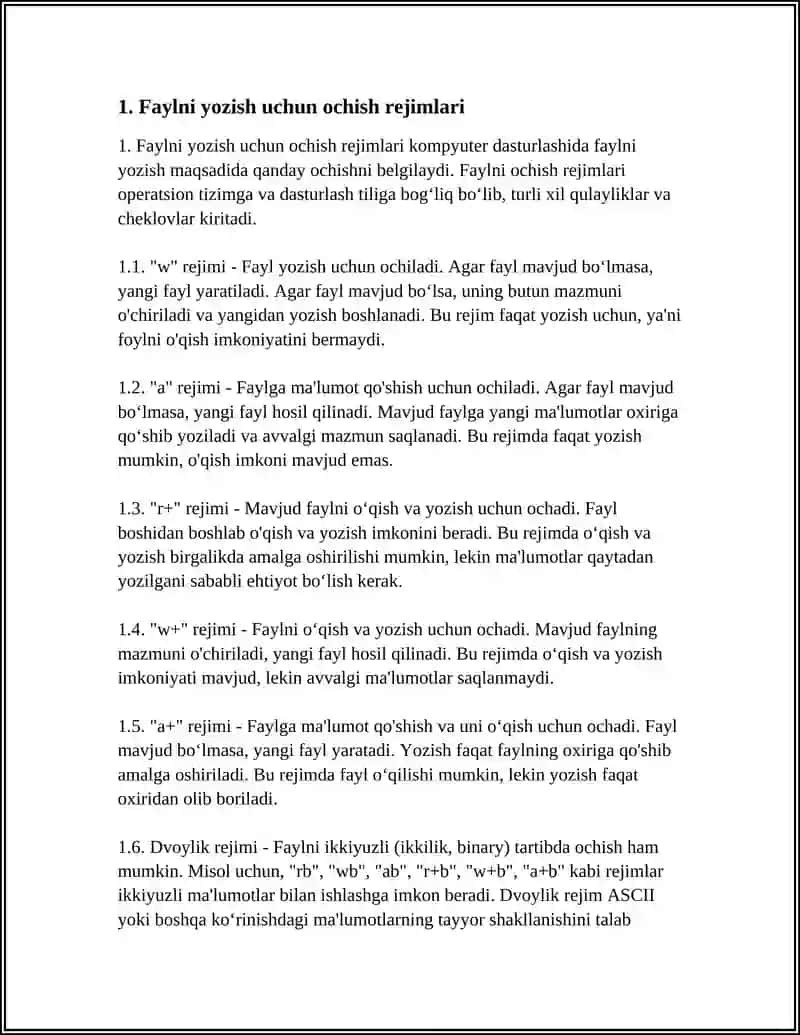 FAYL TARKIBIGA MAʼLUMOTLARINI YOZISH 3