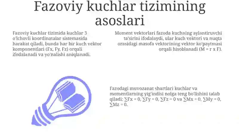 Fazoda kuchlar sistemasi 3