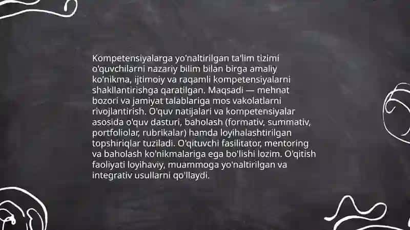 Kompetensiyalarga yo'naltirilgan ta'lim tizimi 3