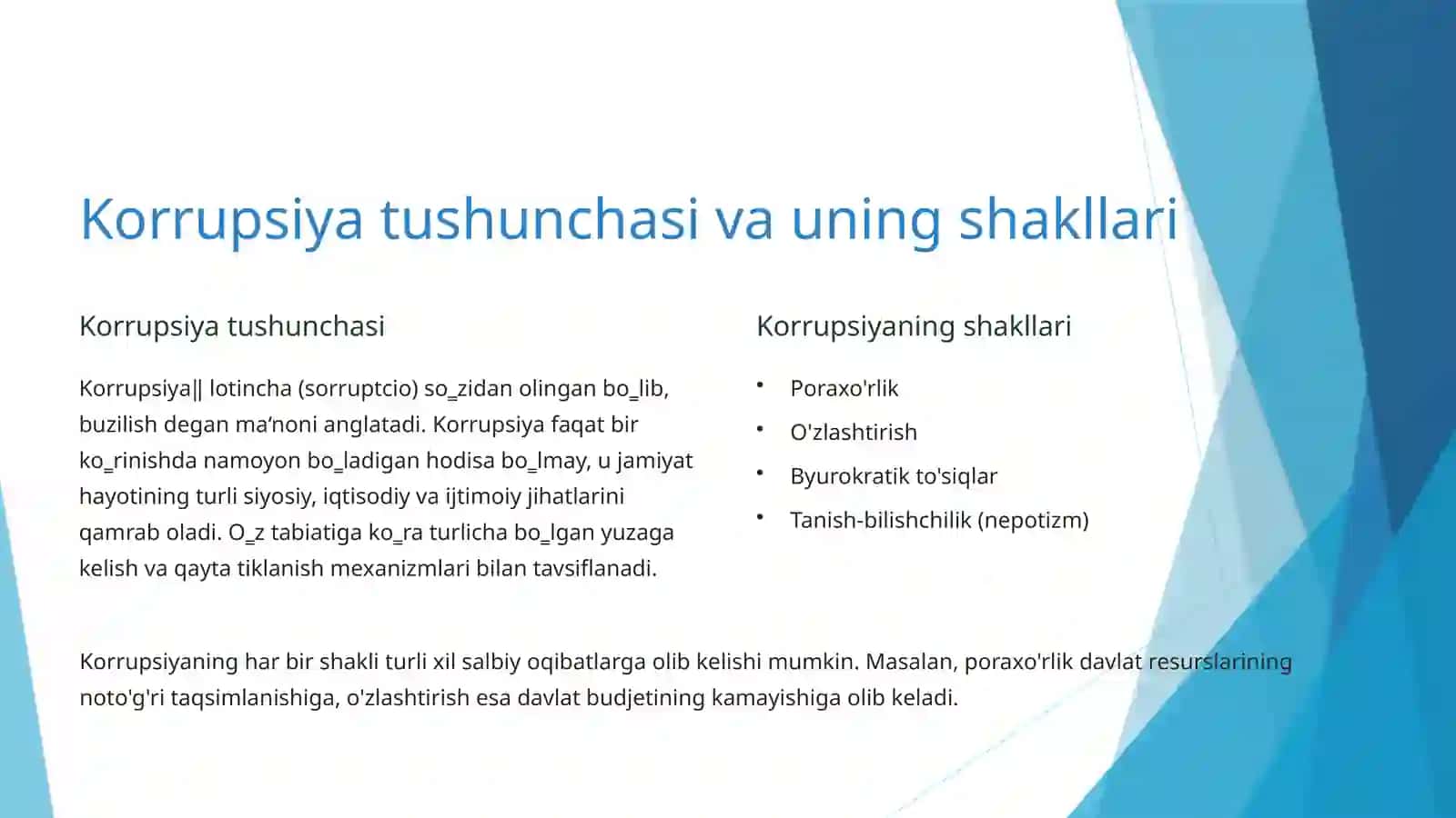 Korrupsiyaning iqtisodiy xavfsizlikka ta'siri va unga qarshi kurash 3
