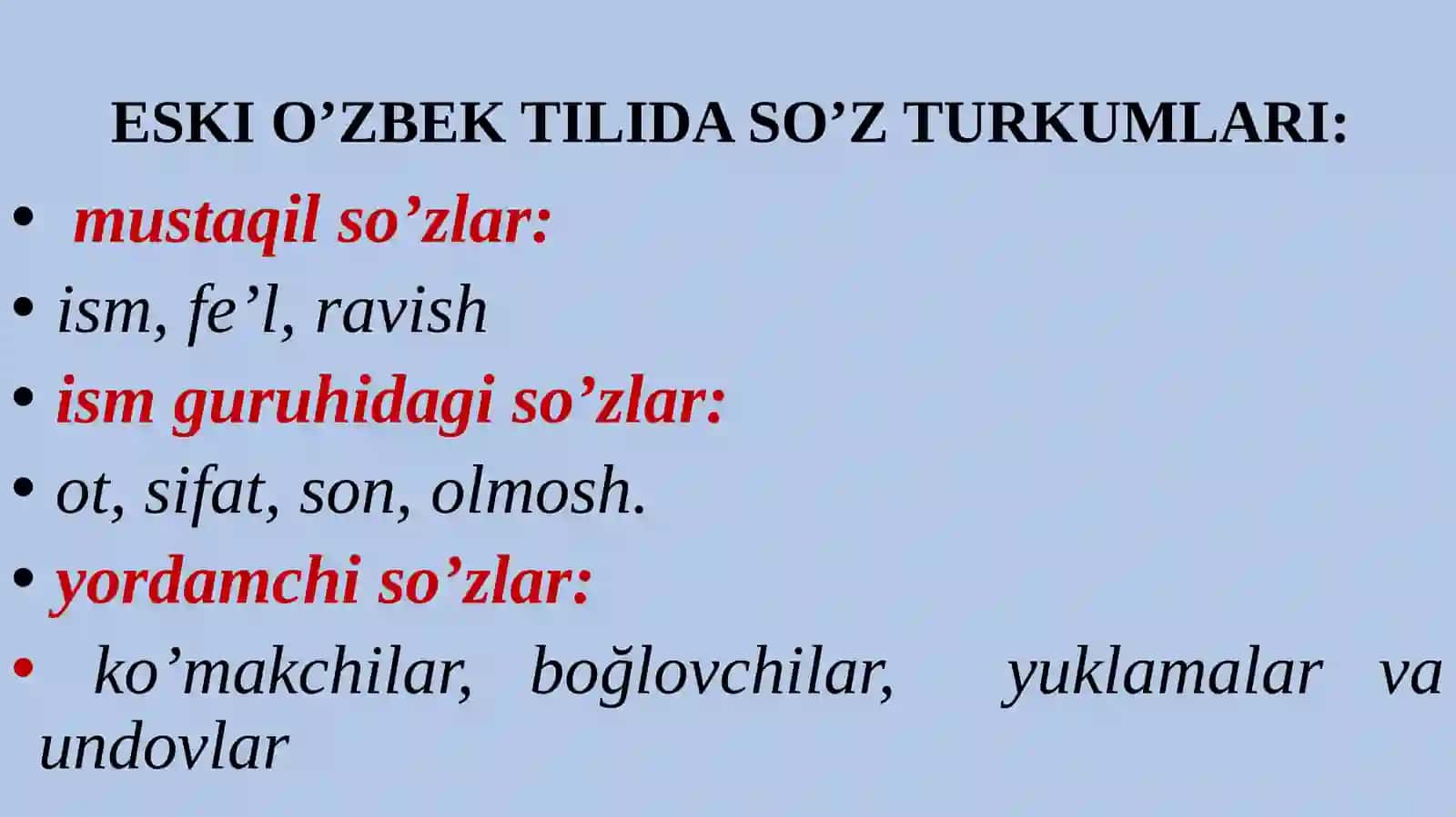 TARIXIYMORFOLOGIYА.SO’ZTURKUMlARITARAQQIYOTI 3
