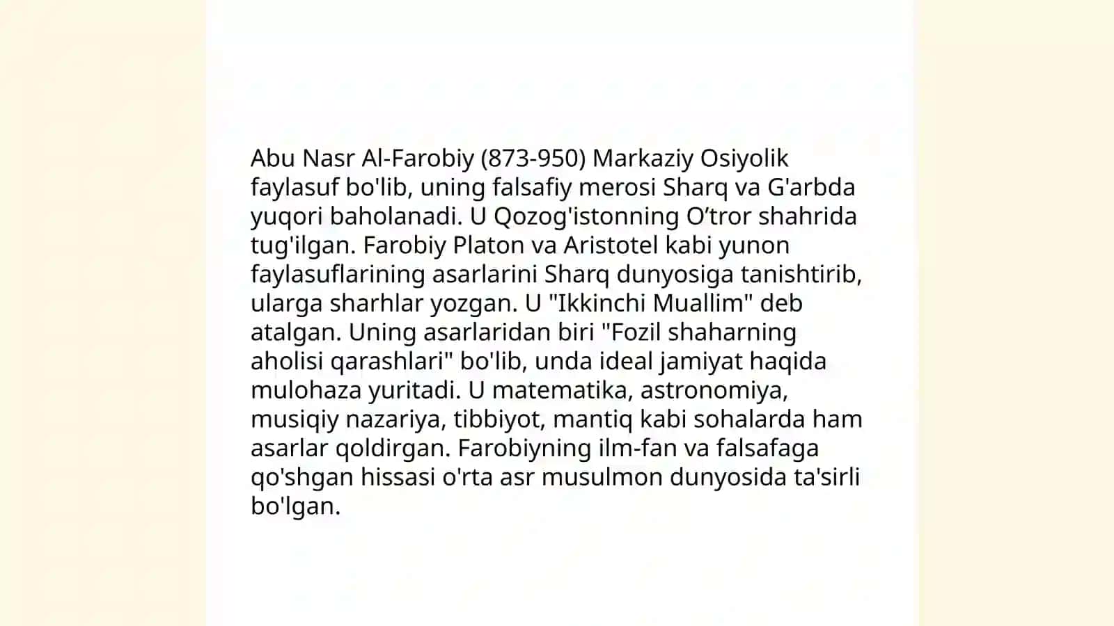 Sharq mutafakkirlarining (Farobiy, Beruniy, Ibn Sino, G‘azzoliy va bosh) falsafiy qarashlari 3