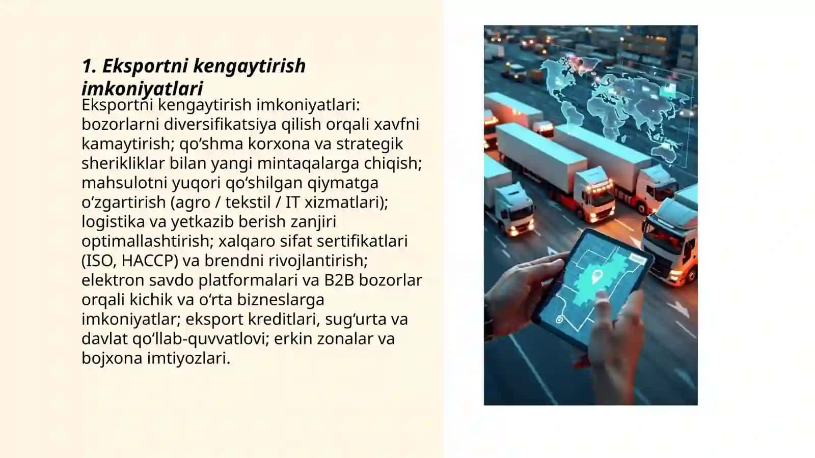 Eksportni kengaytirish imkoniyatlari 3